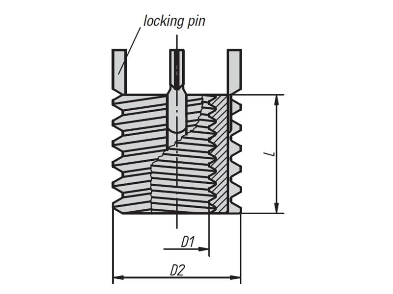 0766108 Reinforced Threaded Inserts Threaded Inserts Threaded
